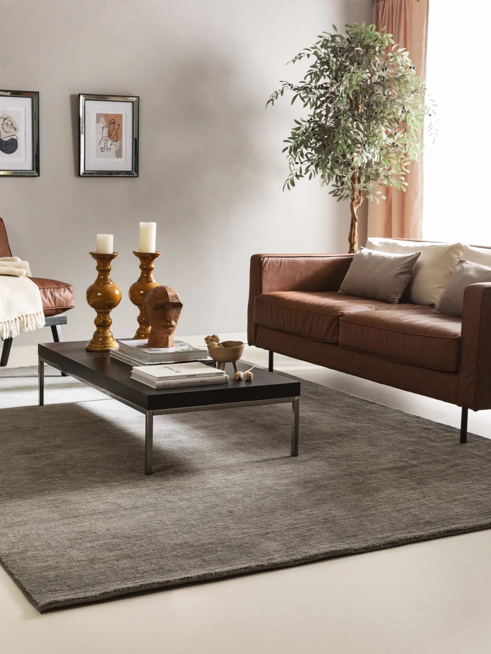 Tapis de laine gris 250x350 - Maisons du Monde
