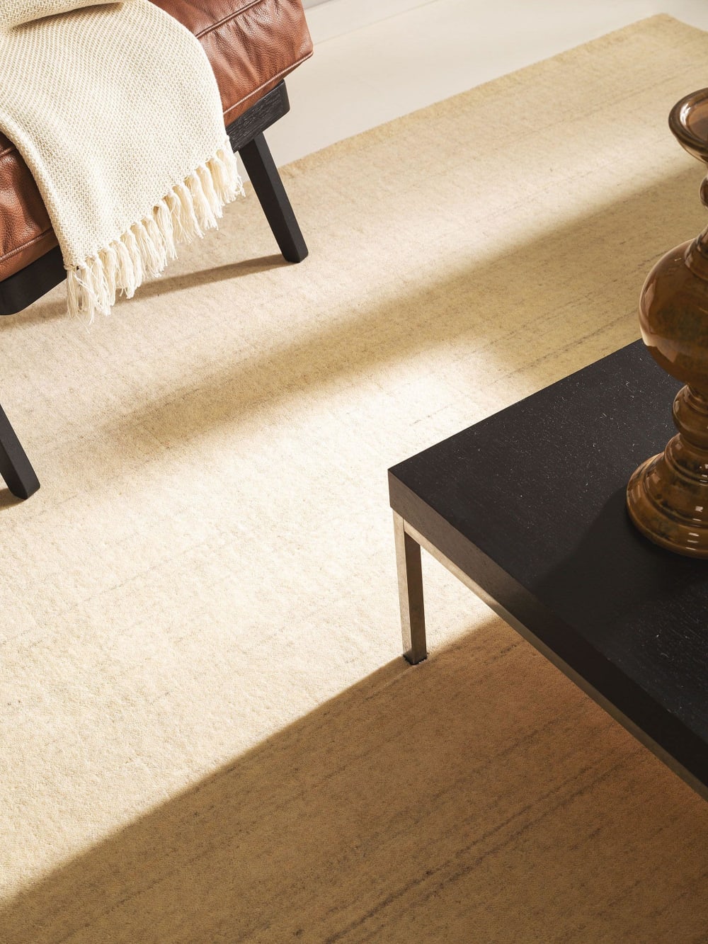 Tapis de laine crème 80x150 — vue 4
