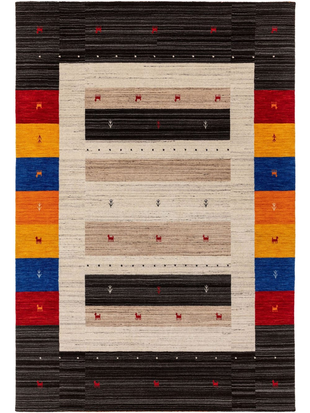 Tapis de laine multicouleur