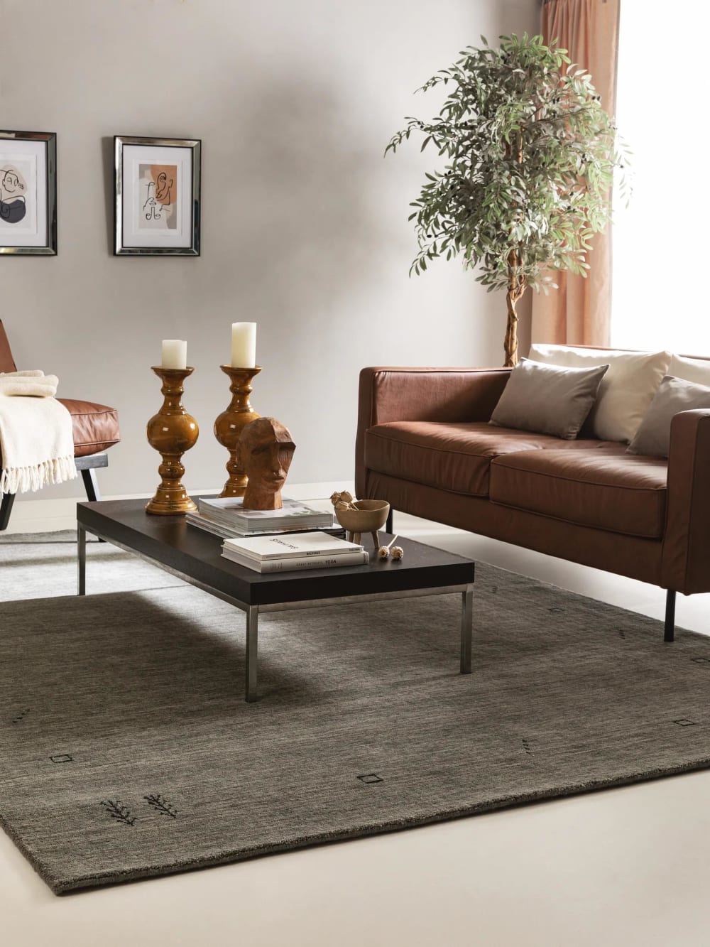 Wollteppich grau 160x230 - Maisons Du Monde