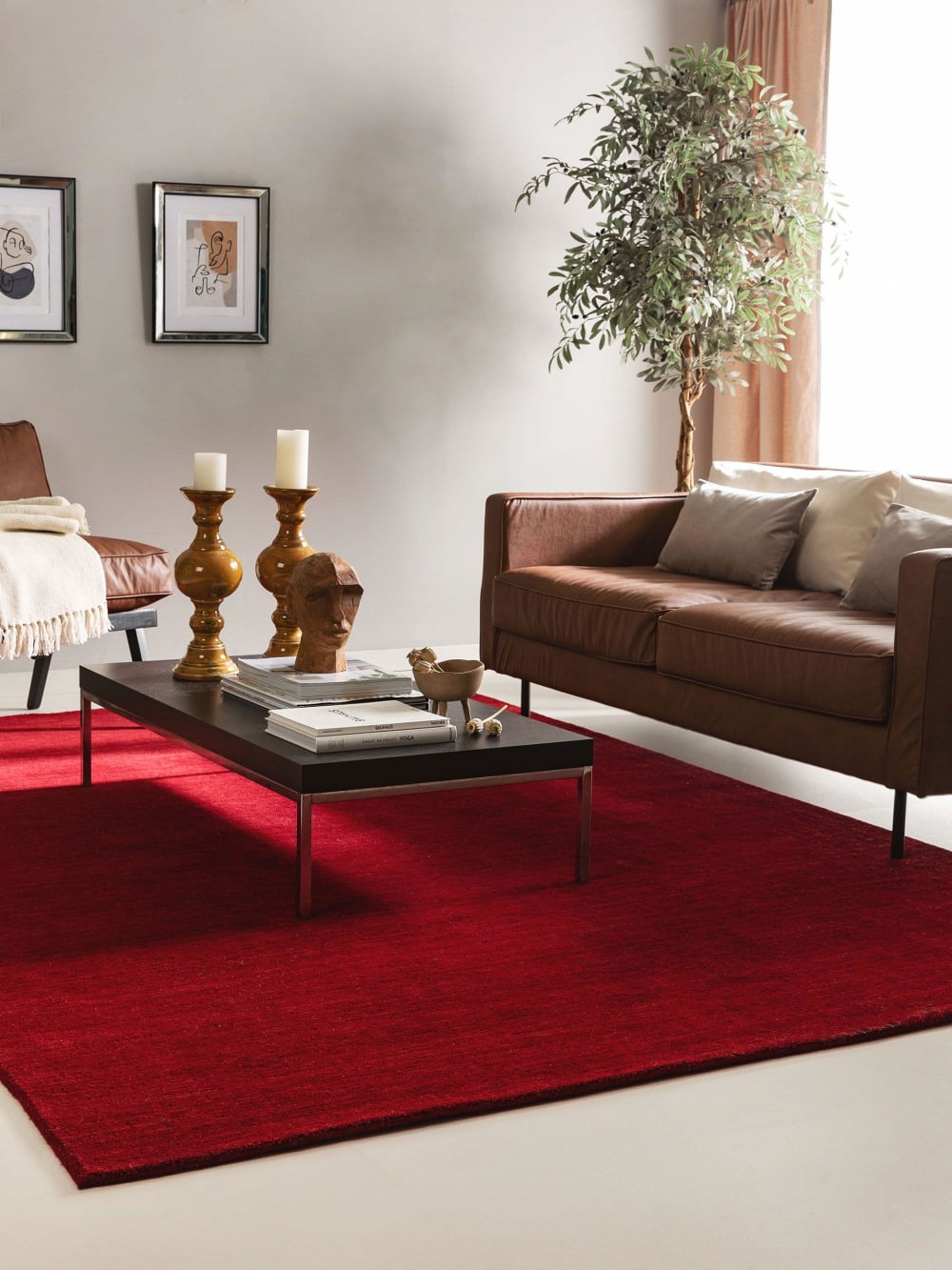 Alfombra de lana rojo 160x230 - Maisons du Monde