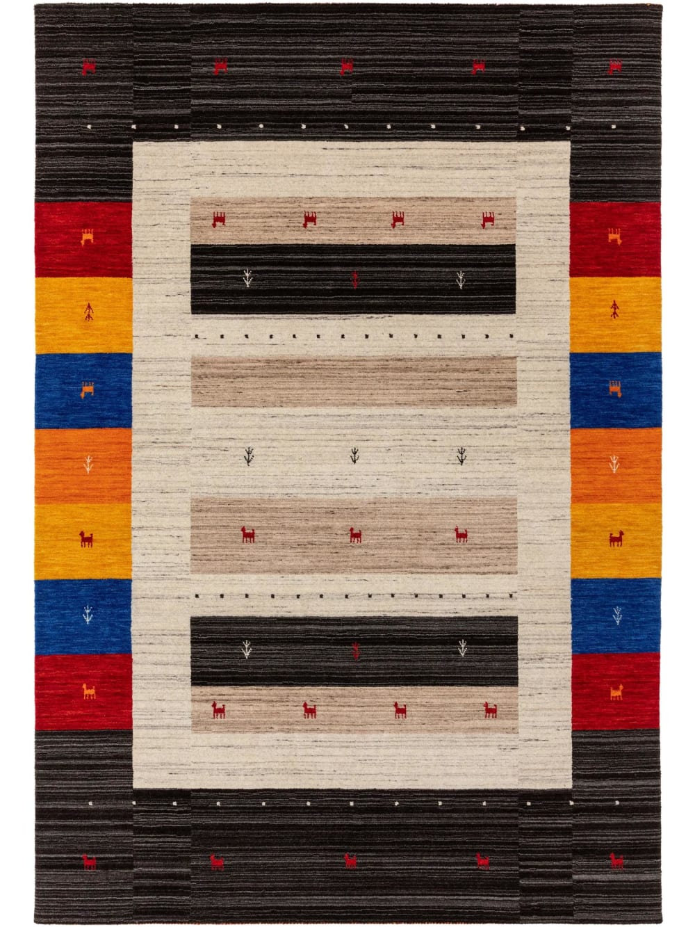 Alfombra de lana multicolor 160x230