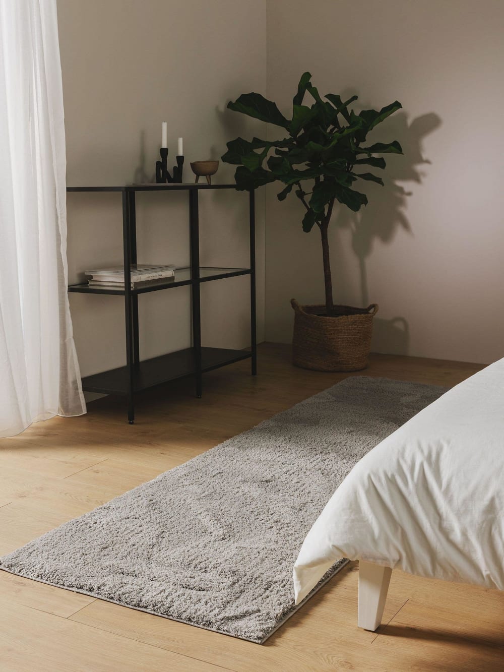 Tapis de couloir gris 80x240 — vue 3