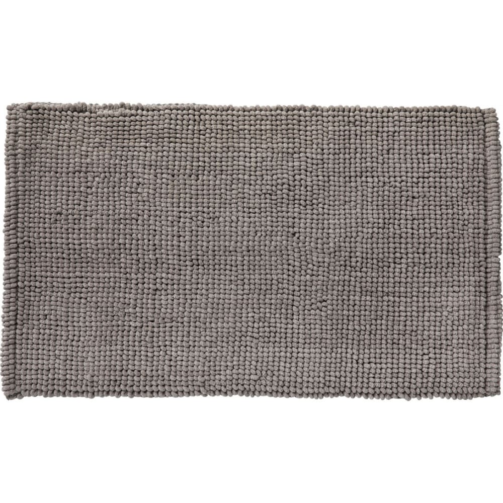 Tapis de bain en polycoton uni taupe 50x80cm