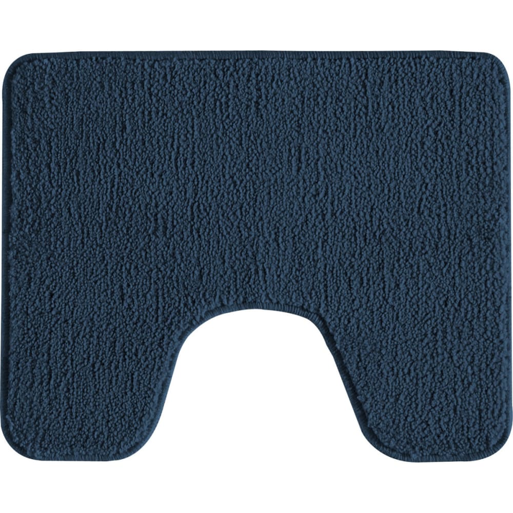 Tapis de toilette uni en polyester marine 50x40cm