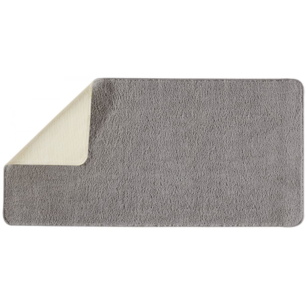 Tapis de bain uni 60x120 en polyester gris 60x120cm