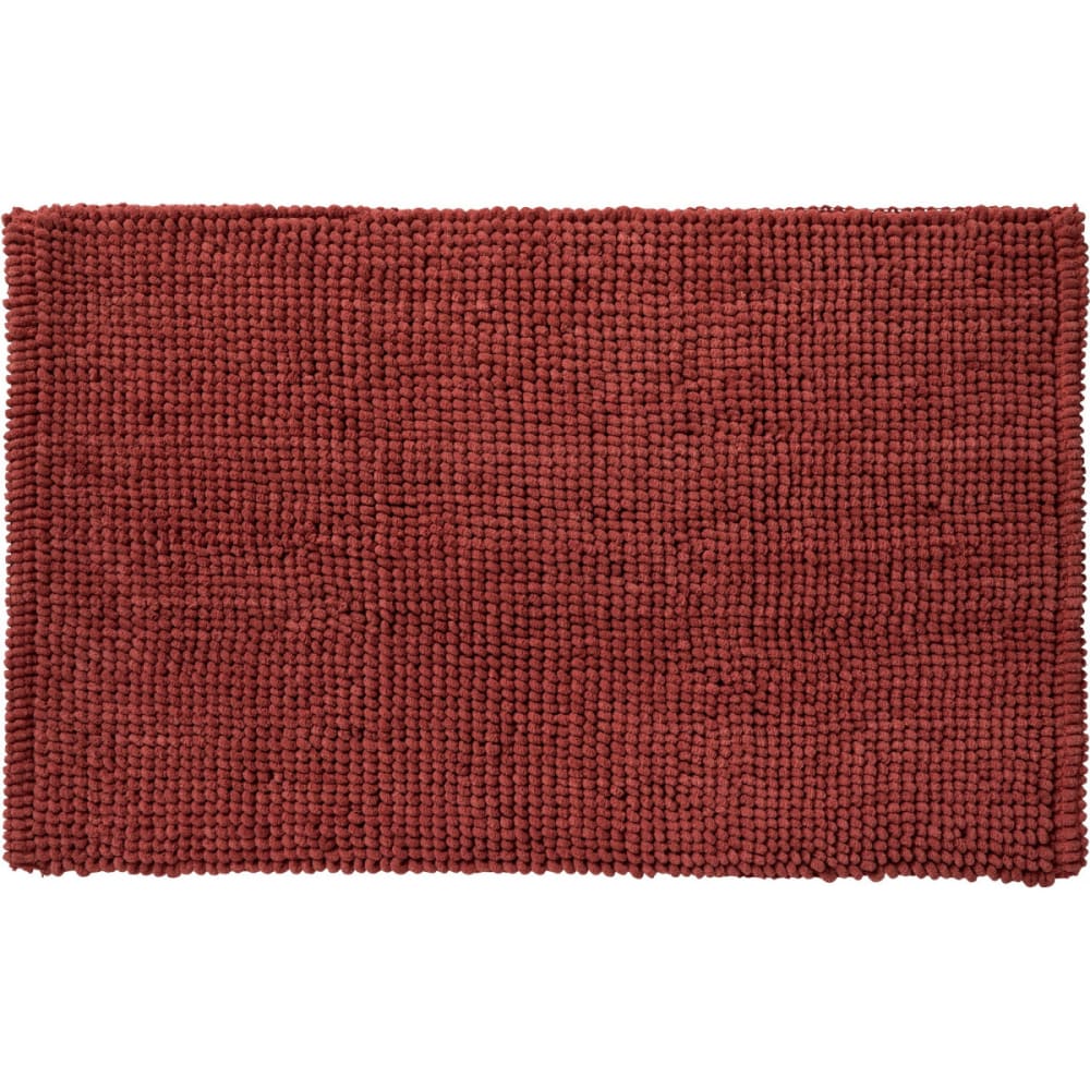 Tapis de bain en polycoton uni terracotta 50x80cm