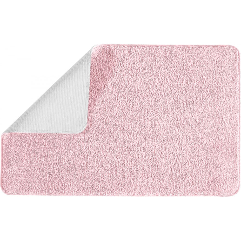 Tapis de bain uni 50x80 en polyester rose 50x80cm