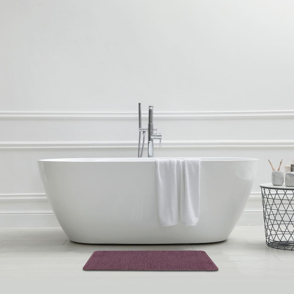 Tapis de bain uni 50x80 en polyester violine 50x80cm - Maisons du Monde