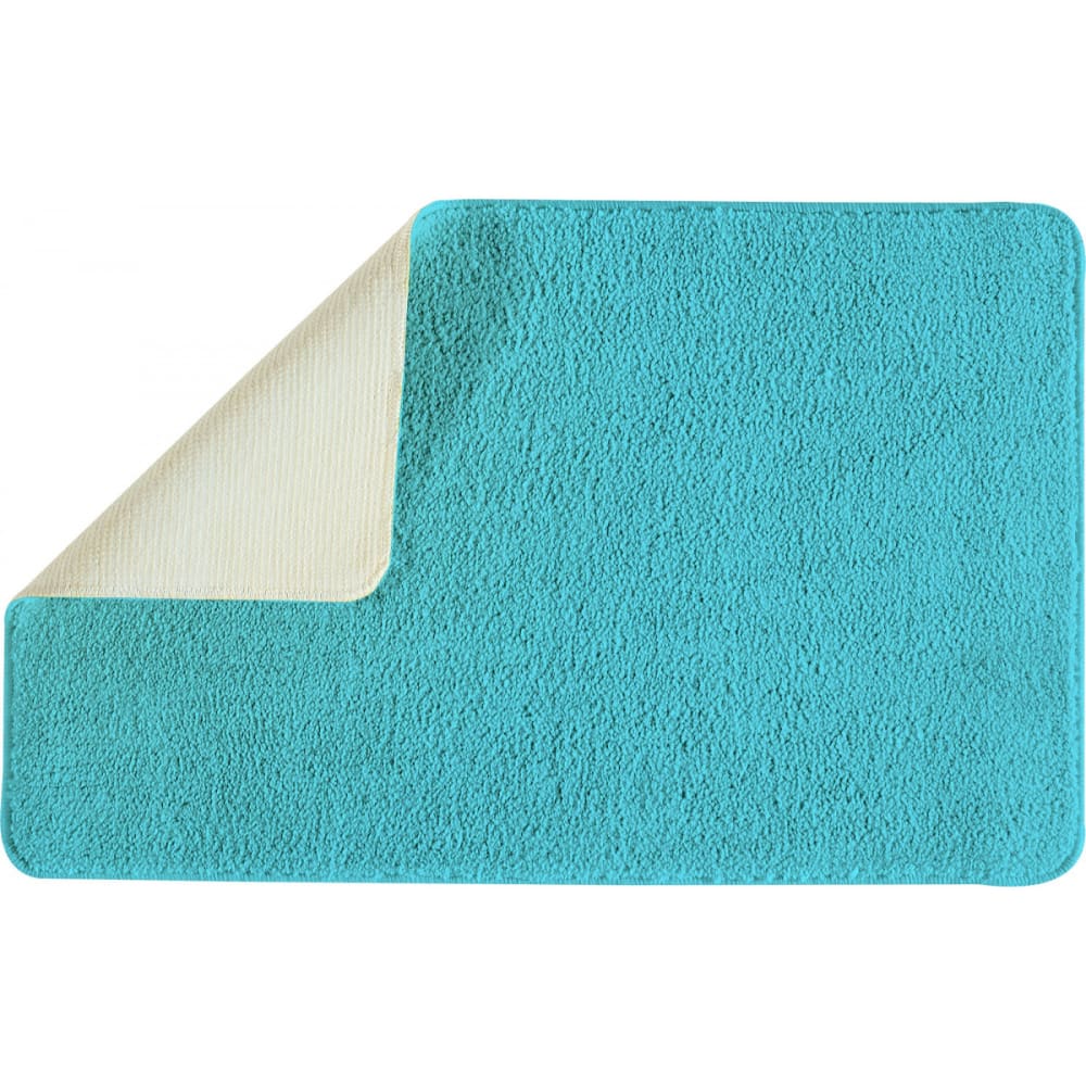 Guy Levasseur Tapis de bain uni 50x80 en polyester turquoise 50x80cm style classique chic Bleu Certifié Oeko-Tex Pes - Polyester