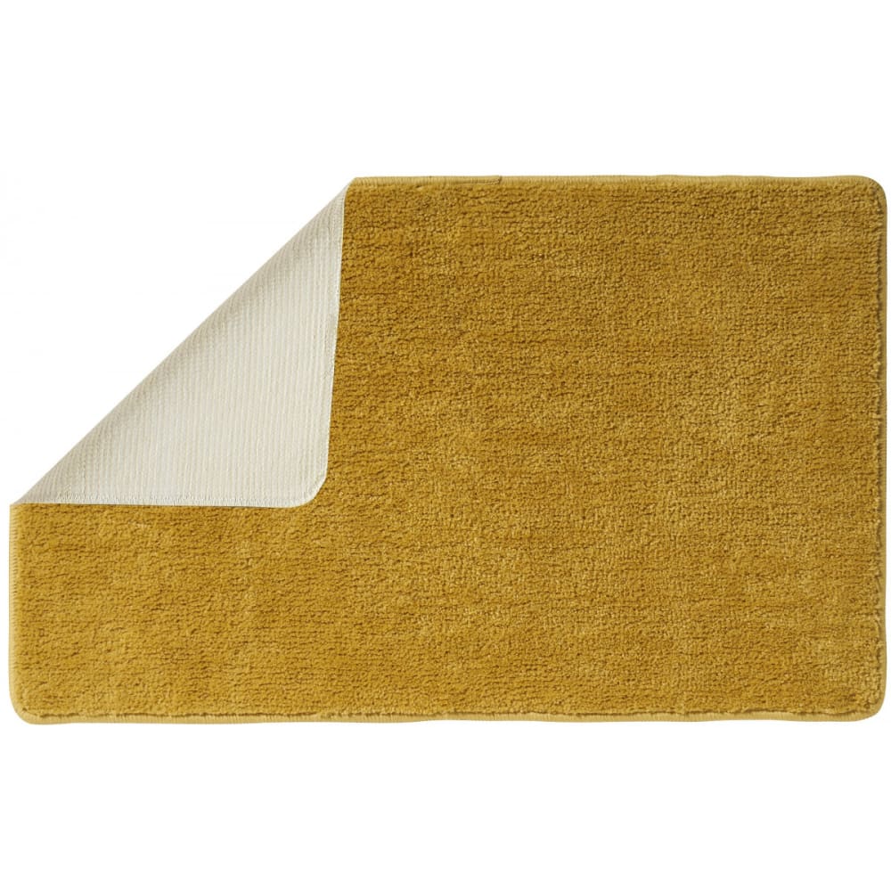 Tapis de bain uni 50x80 en polyester miel 50x80cm