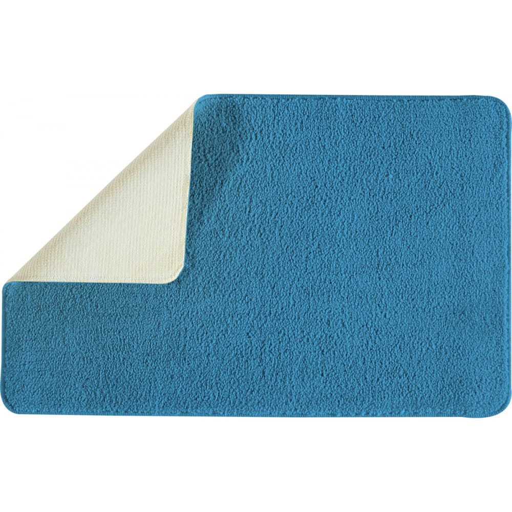Tapis de bain uni 50x80 en polyester pacifique 50x80cm