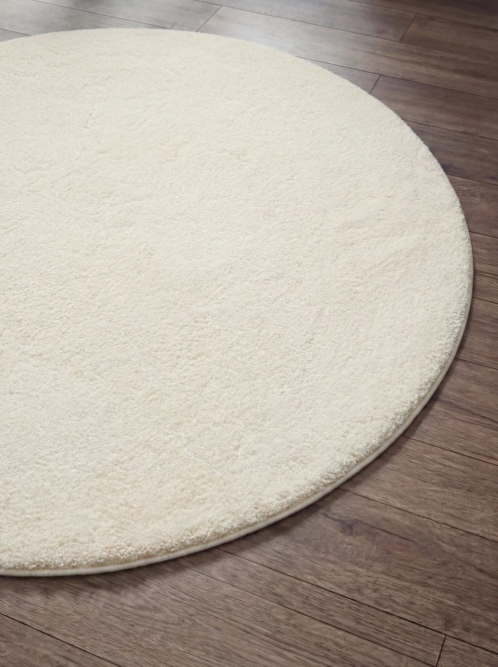 Tapis à poils longs rond blanc D 200 — vue 4