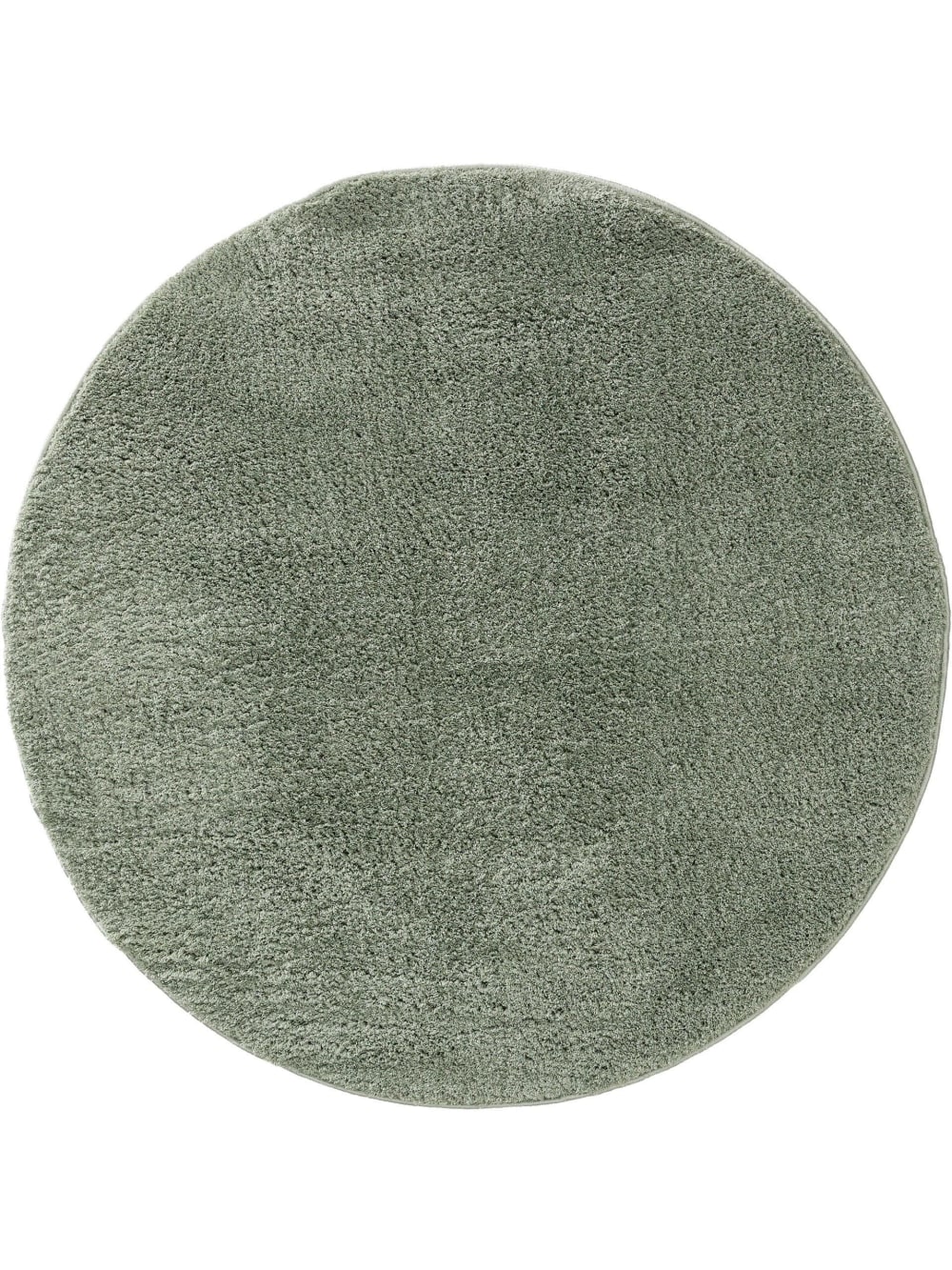 Tapis à poils longs rond vert clair D 120