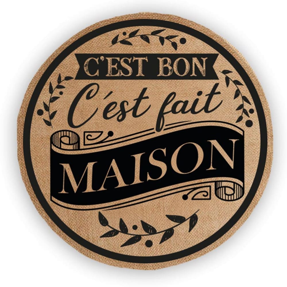 Set de table rond en toile de jute D38