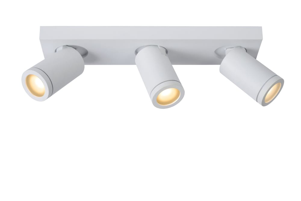 foco de techo de aluminio 3xgu10 mr16 blanco