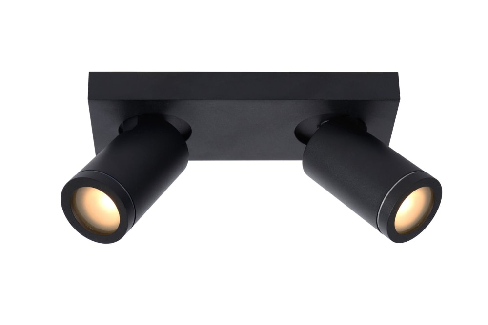 Lucide Deckenstrahler aus Aluminium 2xGU10 (MR16), schwarz style modern - Metall