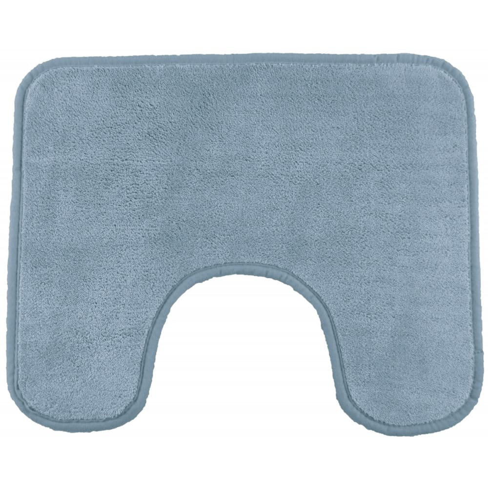 Tapis de toilette 50x40 en polyester uni céleste 50x40cm