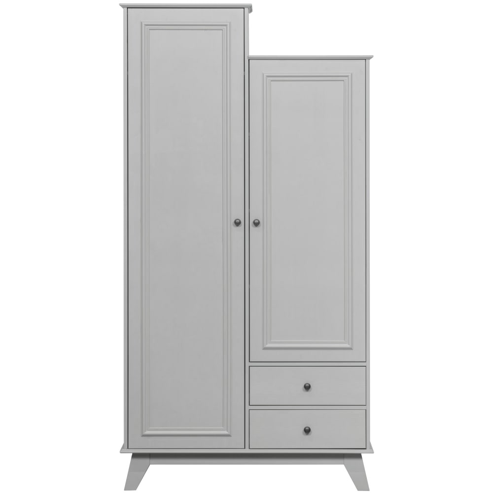 Vestiaire 2 portes en bois gris