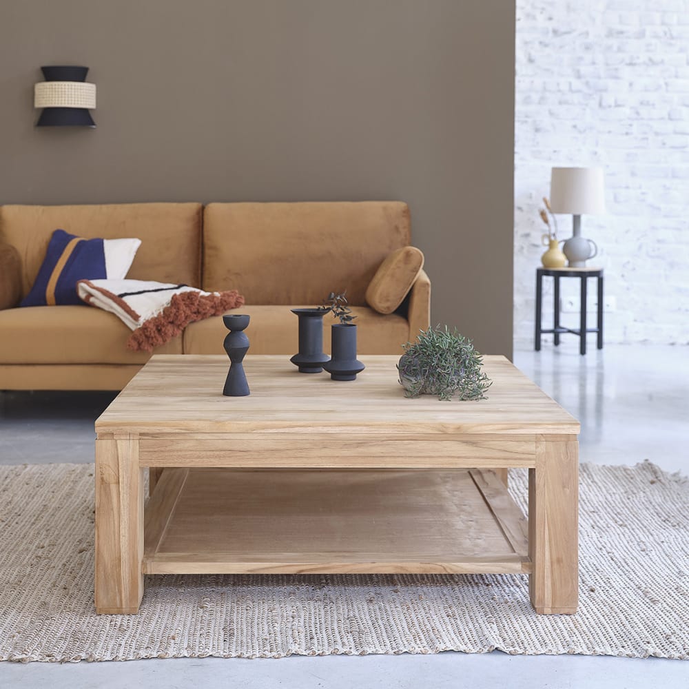 BERAH GETAH Couchtisch aus Teakholz style modern Beige