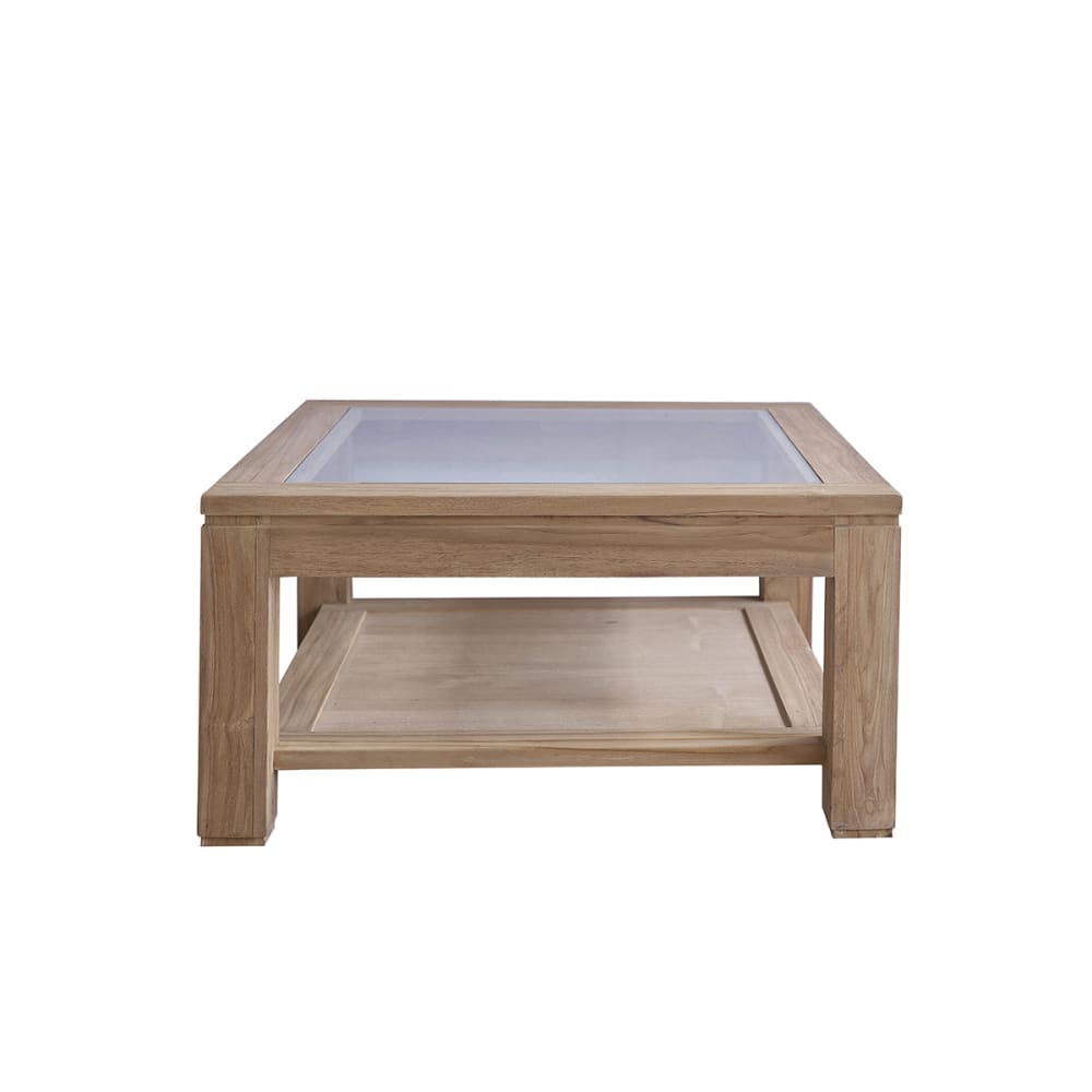Table basse en teck massif 80 cm - Maisons du Monde