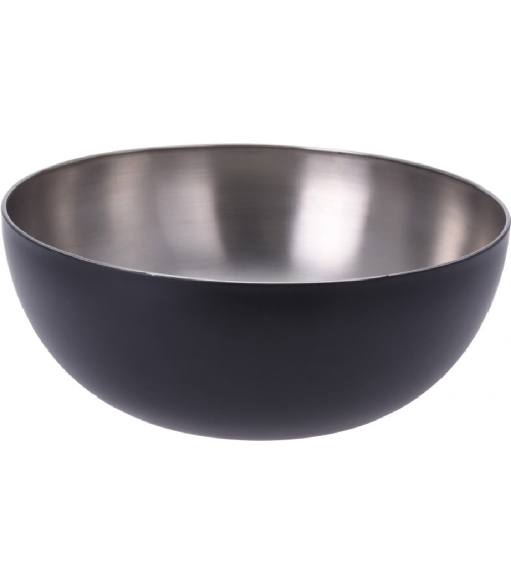 Bol préparation mélangeur inox noir cul de poule D24cm