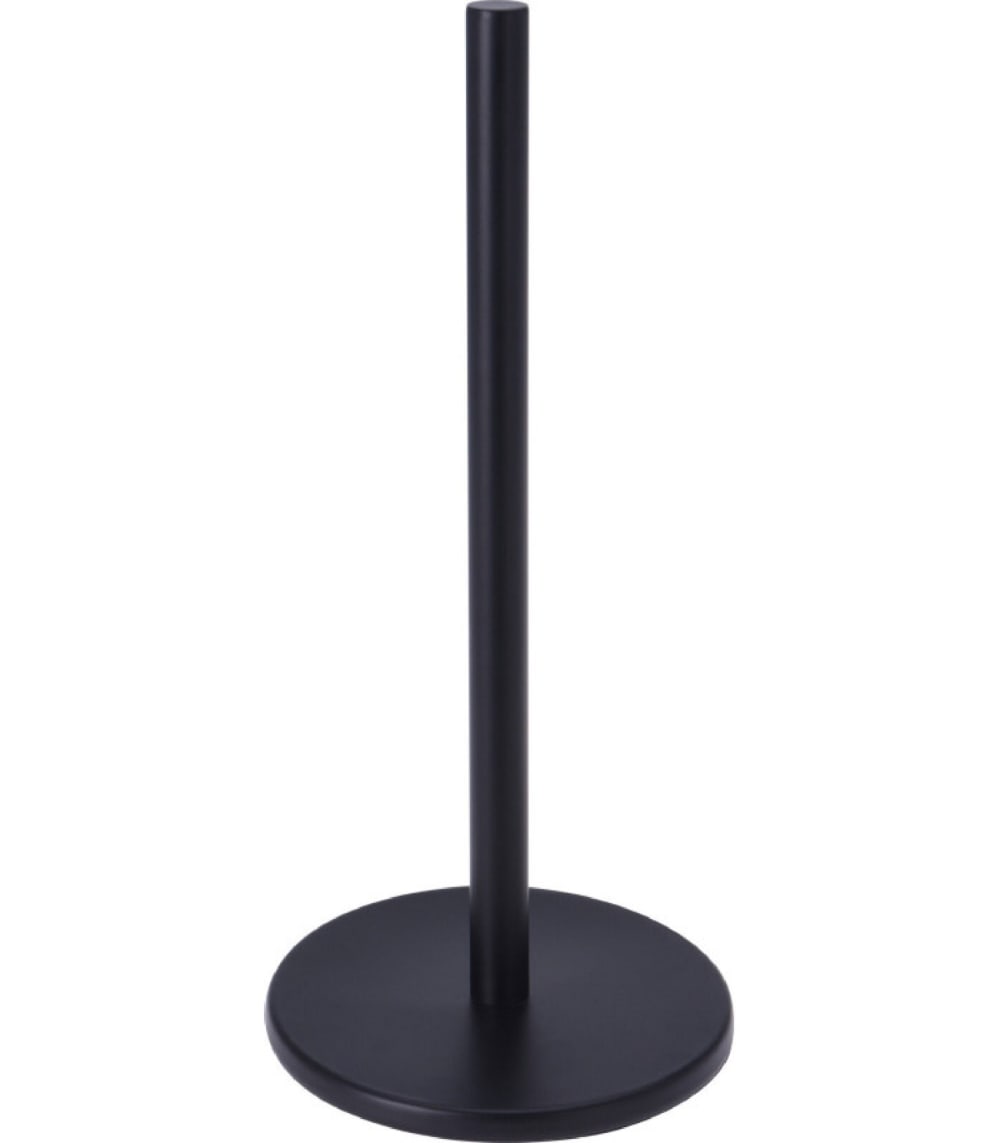 WADIGA Porte-sopalin noir. Dimensions: diamètre 15cm x Hauteur 32cm - Couleur: Noir - Matière: Métal