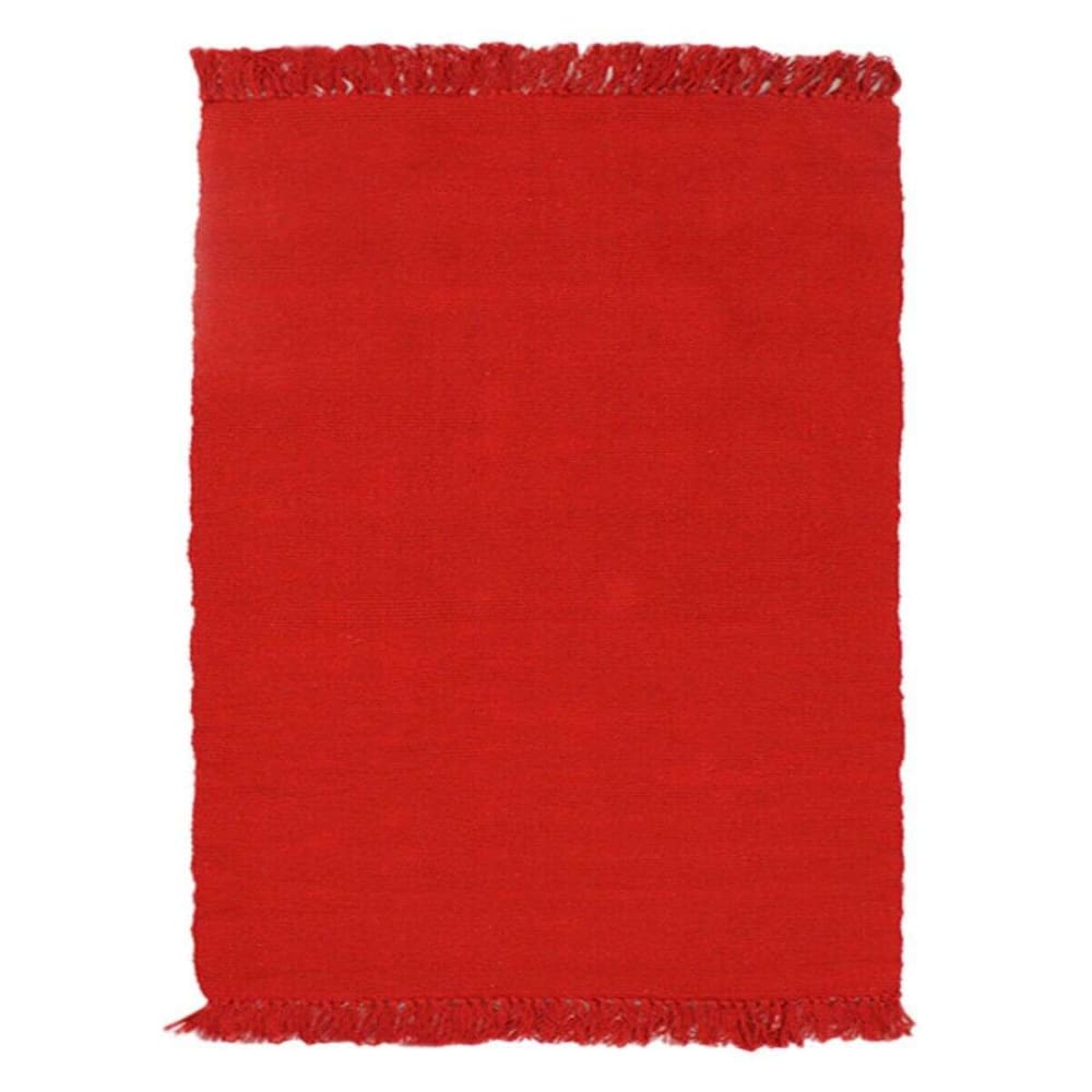 Tapis en coton rouge 120x170