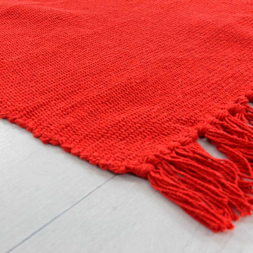 Tapis en coton rouge 120x170 — vue 3