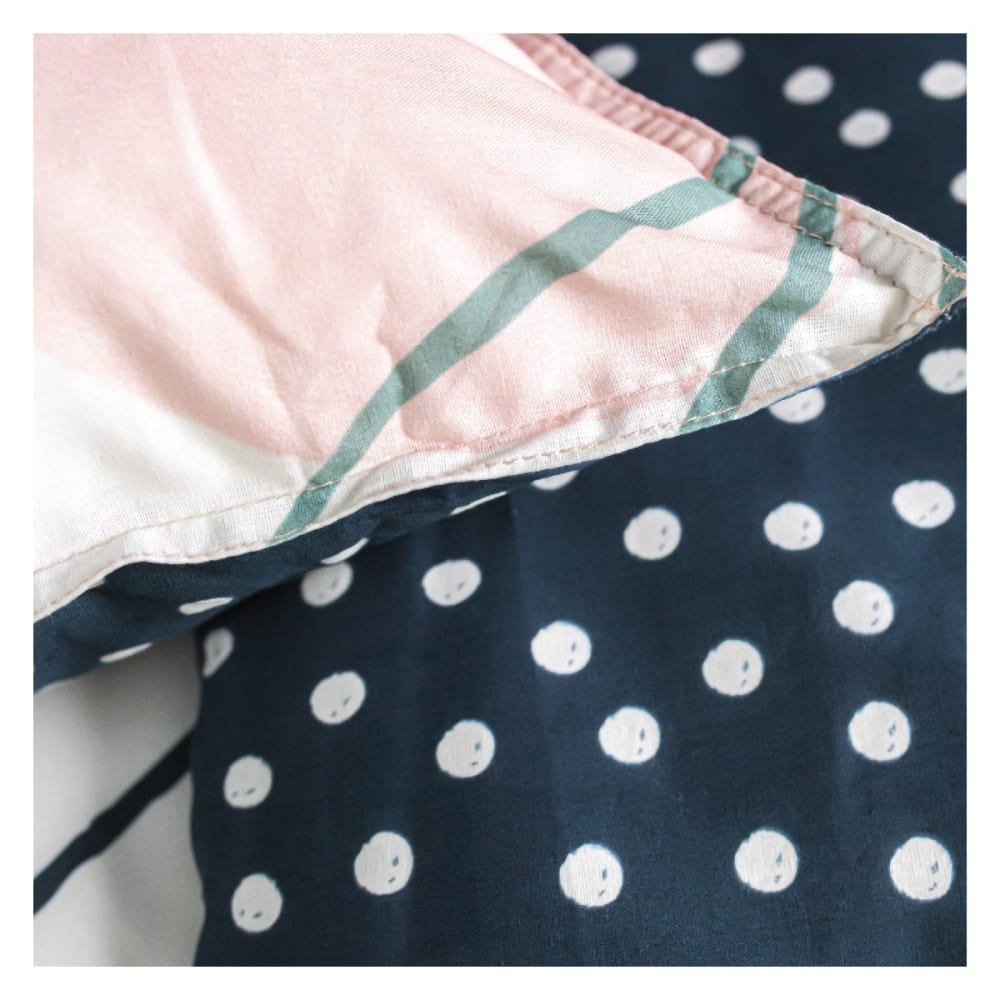 Parure de lit coton 2 personnes imprimé floral 240x260 cm blanc — vue 3
