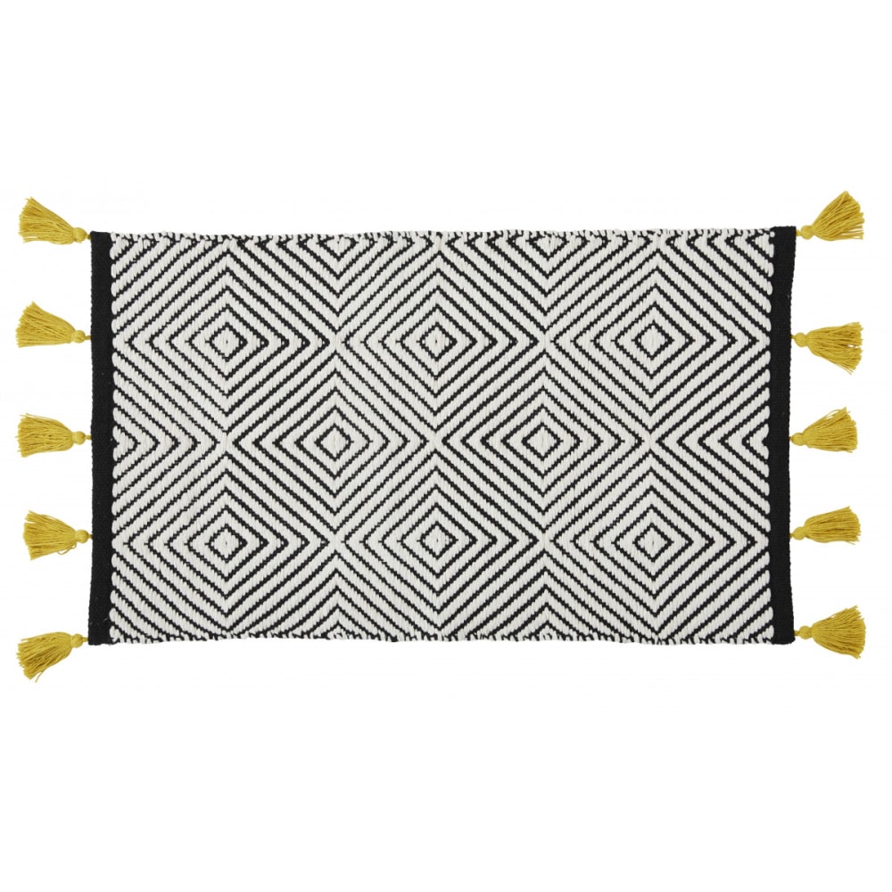 Tapis déco ethnique coton tissé 50x80cm