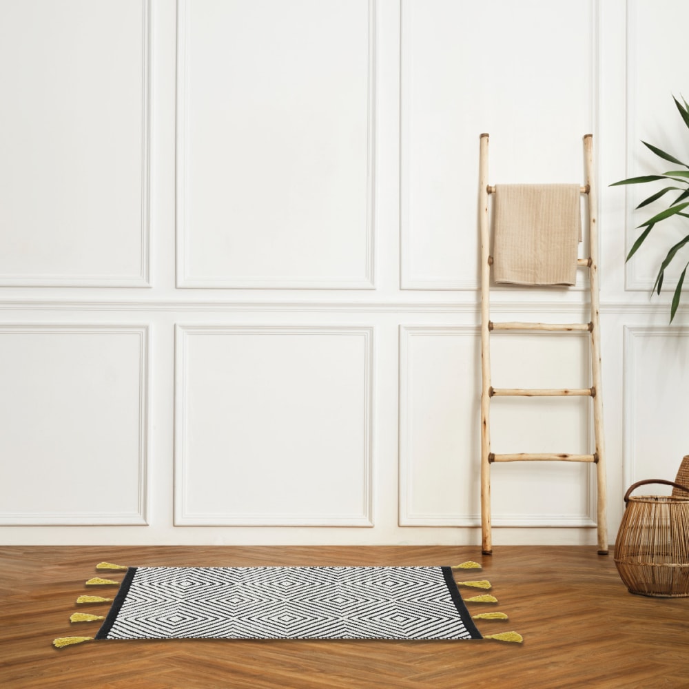 Tapis déco ethnique coton tissé 50x80cm — vue 4