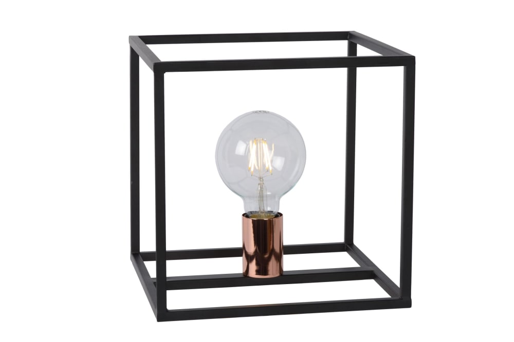 Lucide Lampe à poser métal h25cm noir style vintage