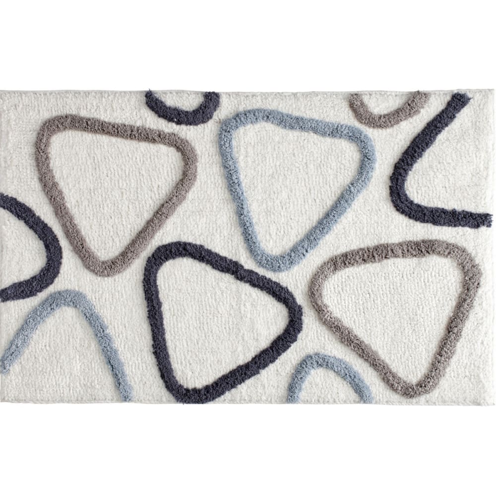 Tapis de bain triangle coton tufté 50x80cm