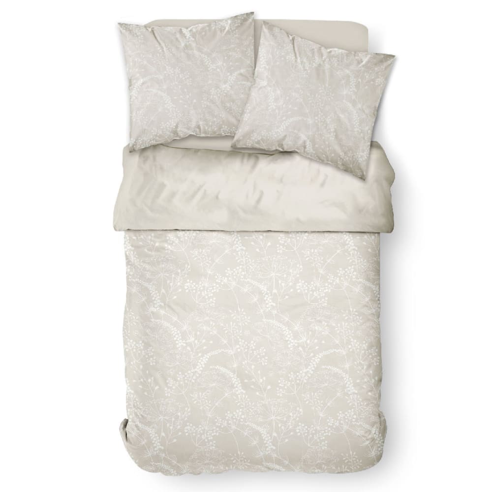 Parure de lit imprimé imprimé floral coton 240x260cm beige — vue 3