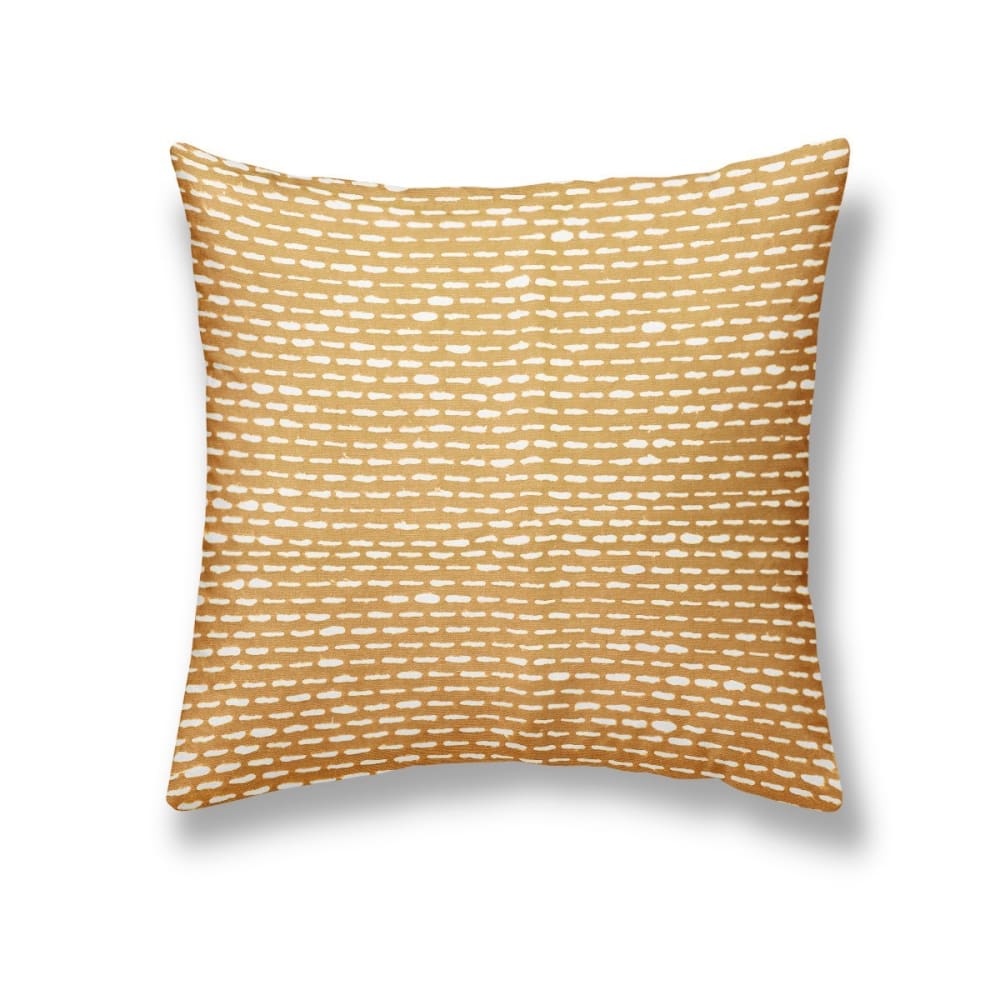 Coussin décoration chiné bicolore en Coton Jaune 40x40 cm