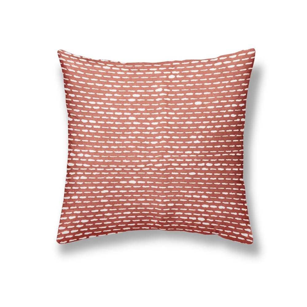 Coussin décoration chiné bicolore  en Coton Rouge 40x40 cm