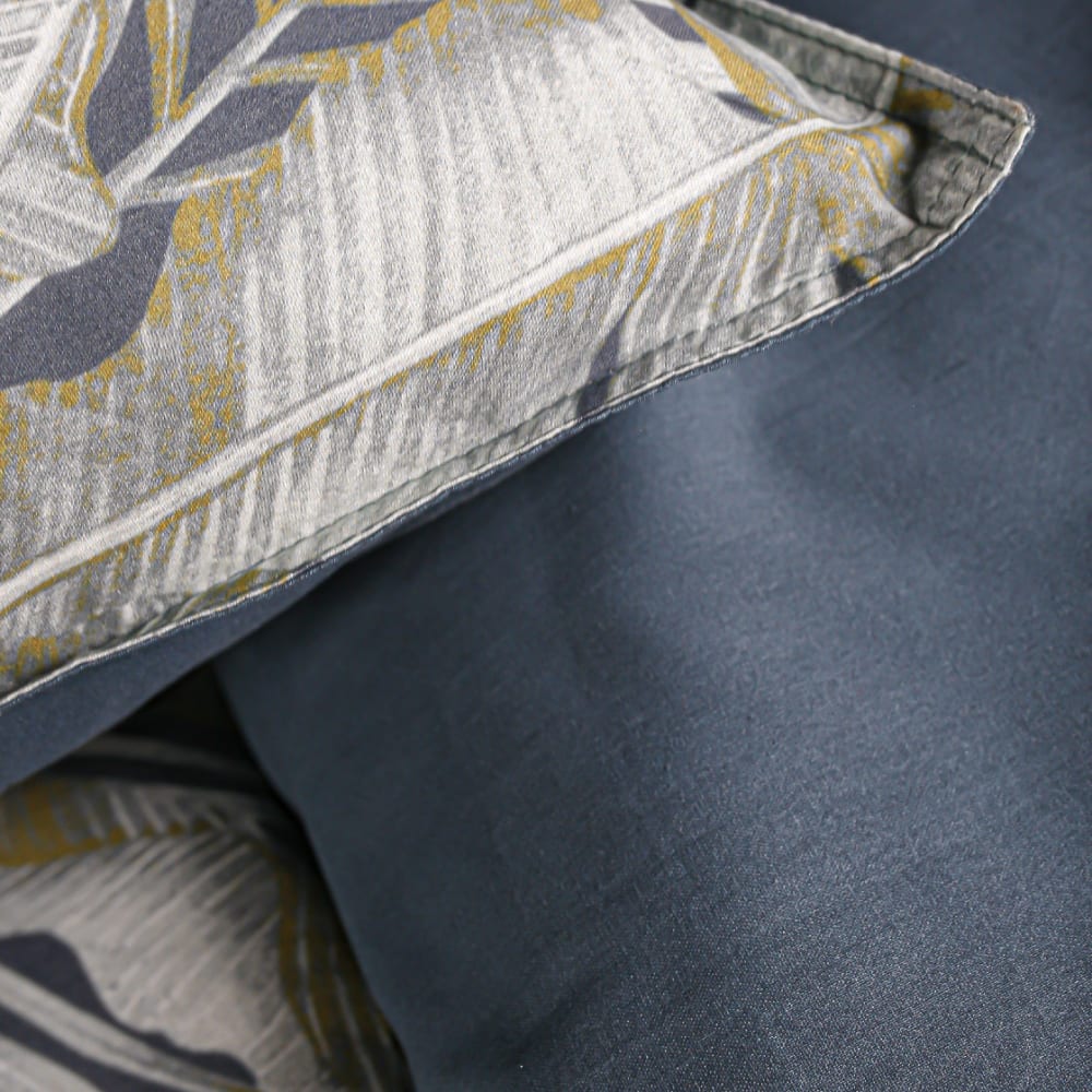 Parure de lit coton 2 personnes imprimé jungle 240x260 cm bleu — vue 4