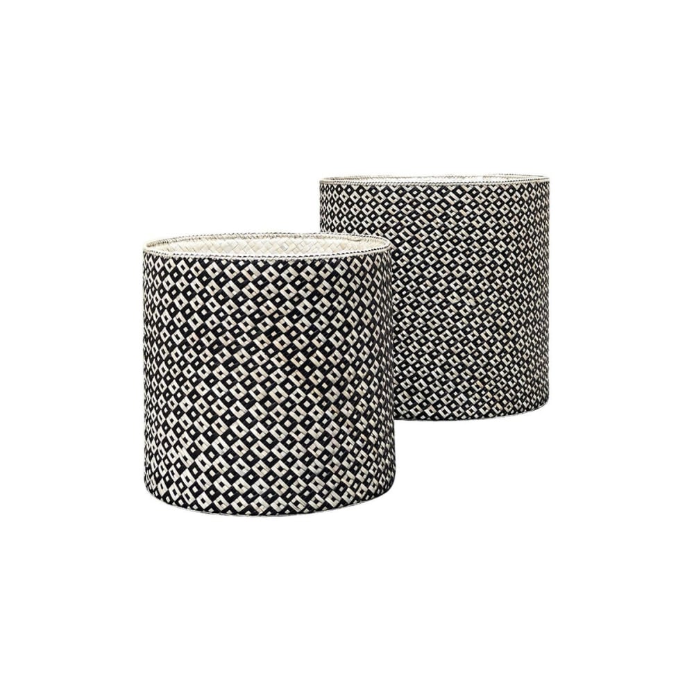 Set de 2 cestas redondas de fibra de pandan