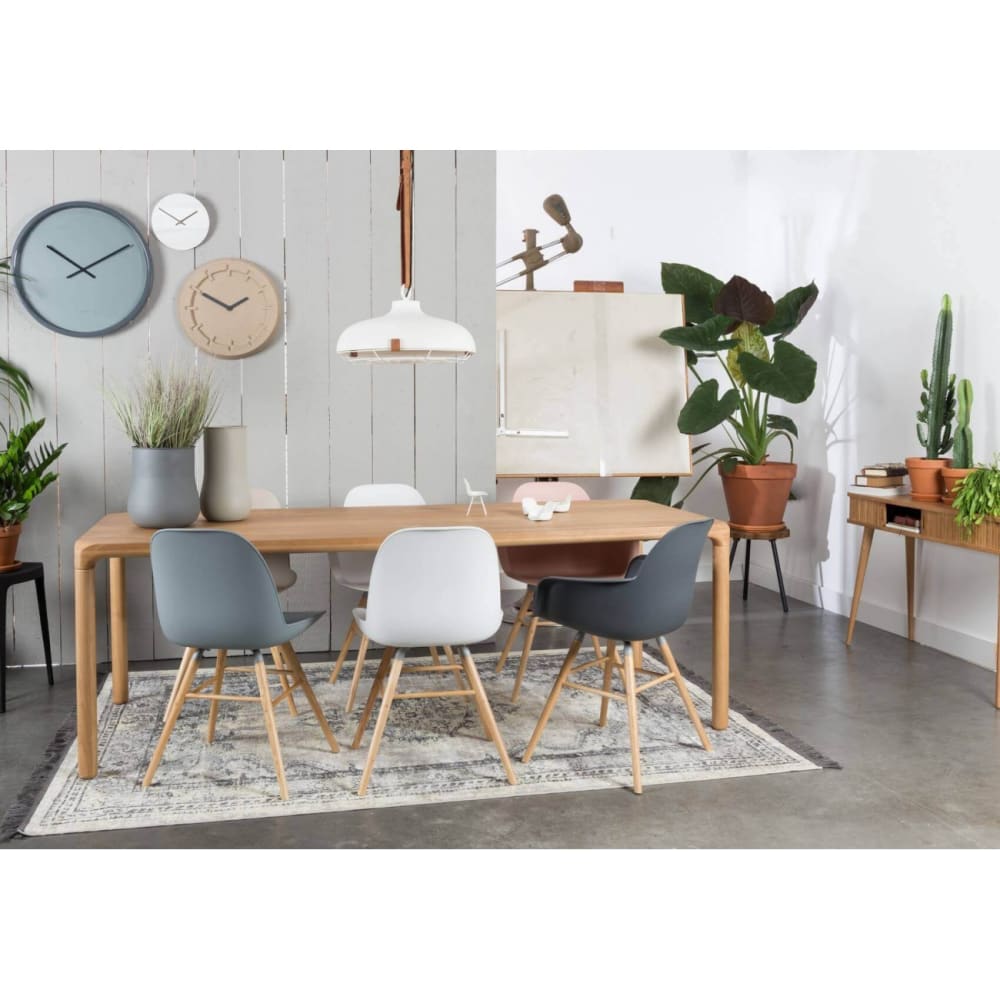 Designstuhl aus Holz in Hellgrau - Maisons Du Monde