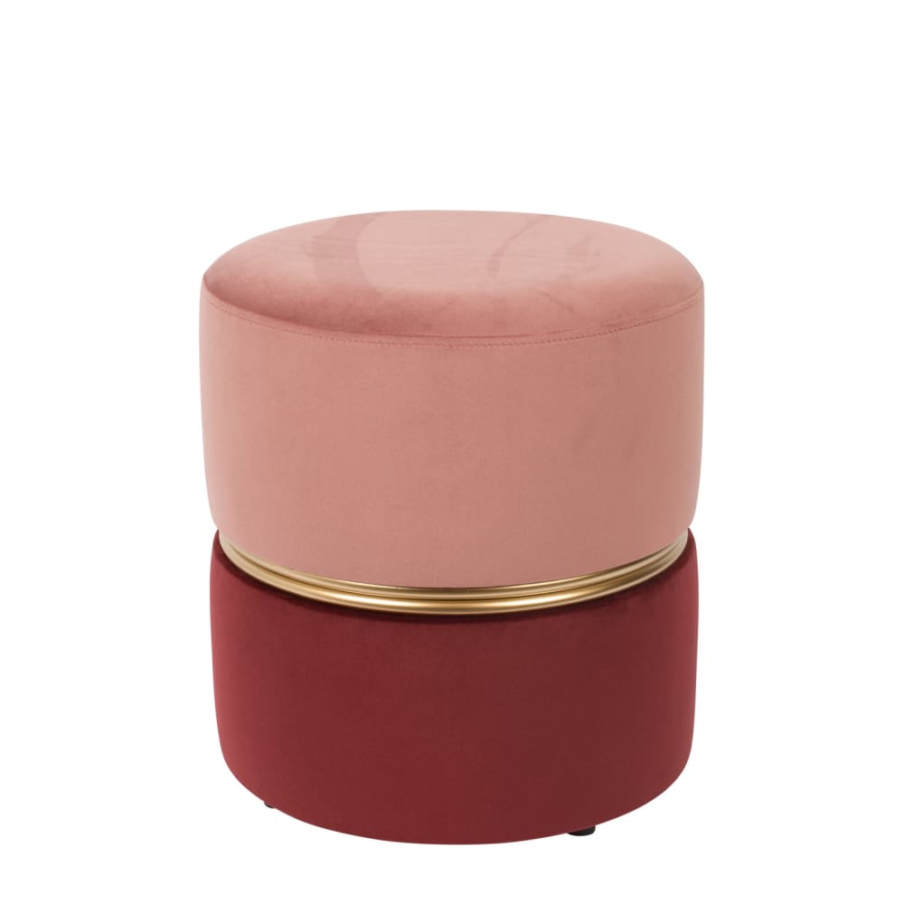 Pouf en tissu rose