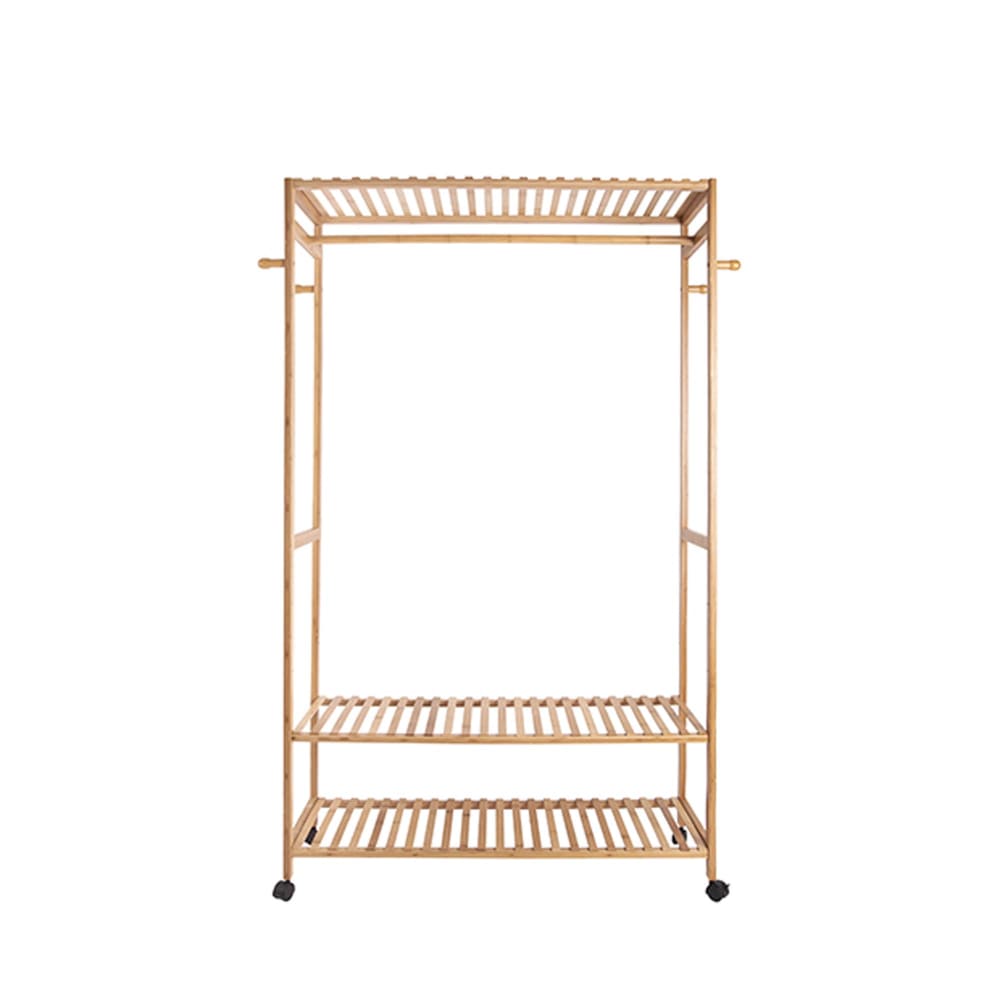 Leitmotiv Garderobenständer aus Bambus, holz, 165x112,5x35cm style modern Braun Bambus