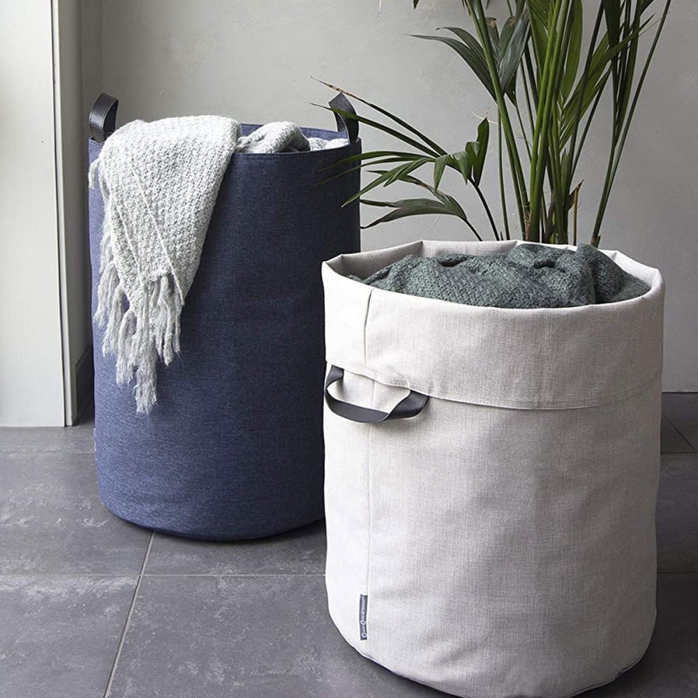 Cesta alta para ropa con asas diá. 40 cm - azul - Maisons du Monde