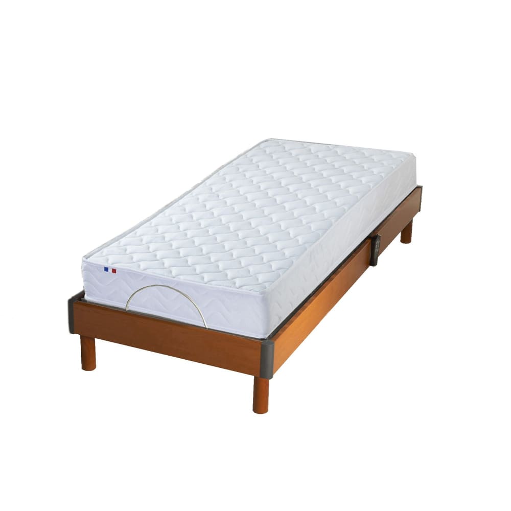 Sommier électrique et matelas latex 3 zones 2x80x200