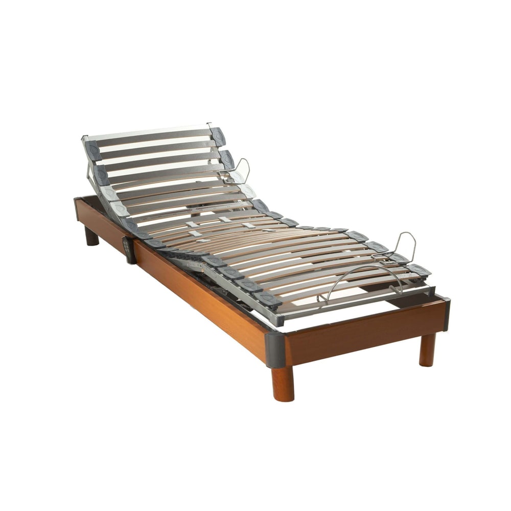 Sommier électrique et matelas latex 3 zones 2x80x200 - Maisons du Monde