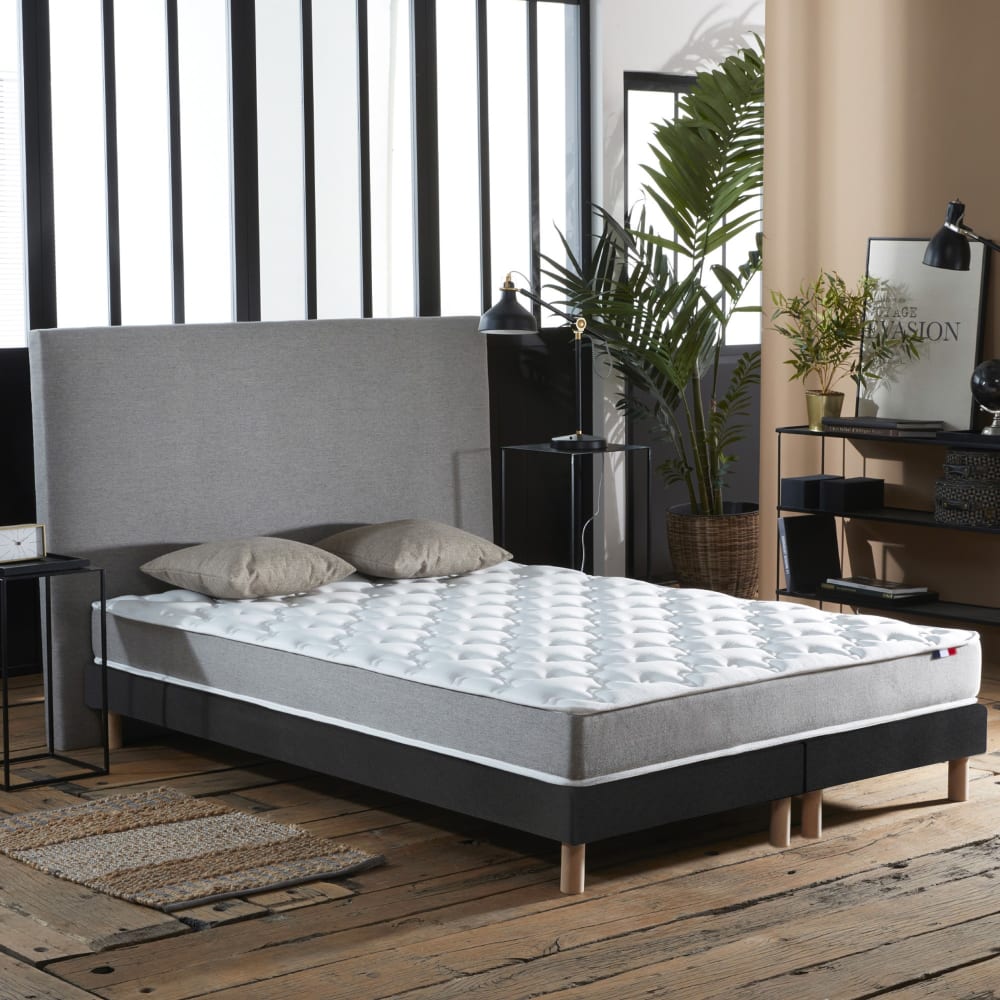 Ensemble matelas mousse ferme sommier noir 160x200 - Maisons du Monde