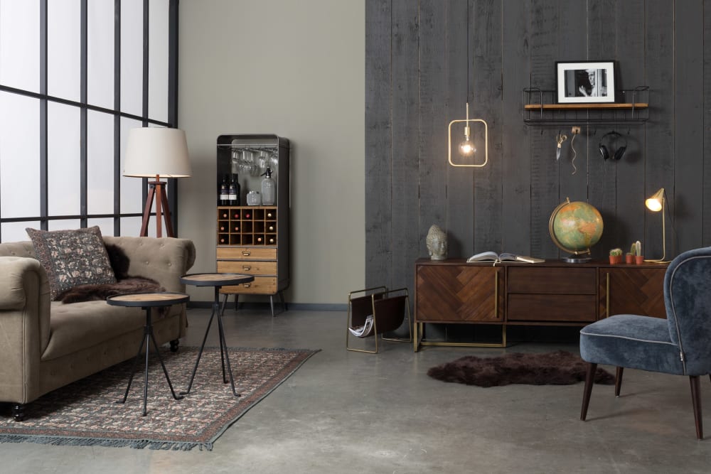 Lampada a sospensione in metallo dorato - Dutchbone