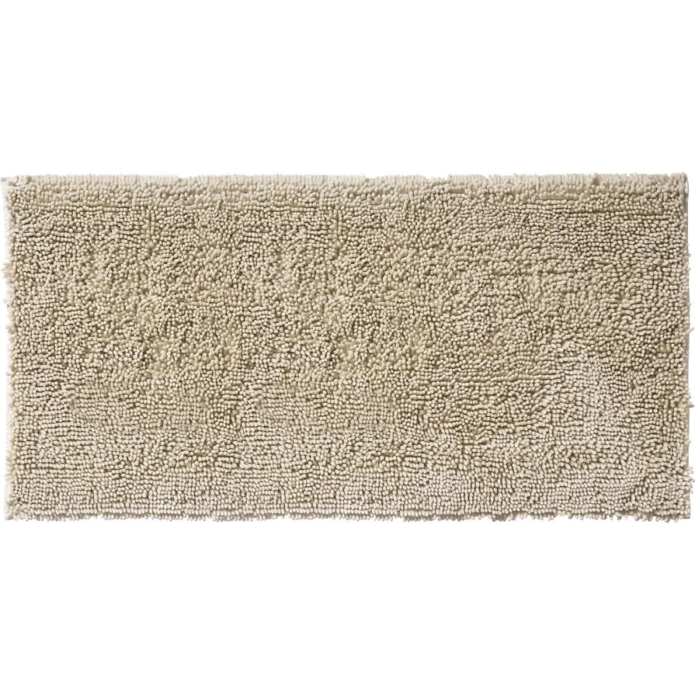 Tapis de bain chenille fil argenté antidérapant moelleux 60x120cm