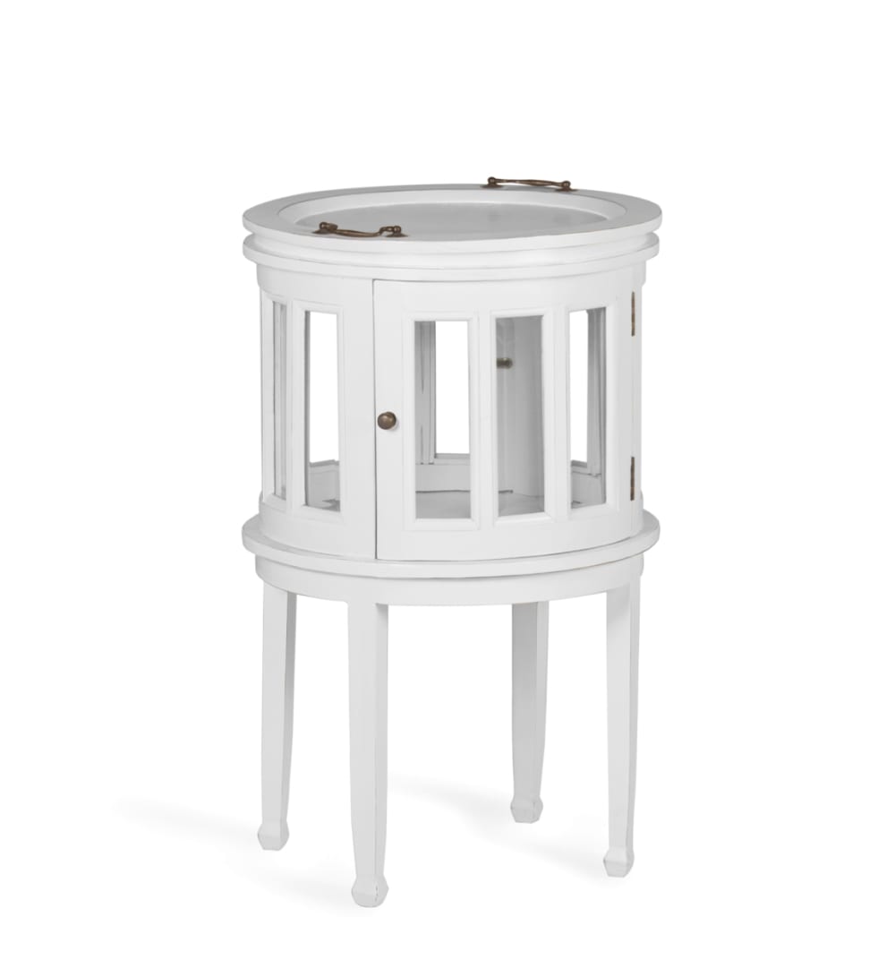 Licorera de madera blanca d. 50 cm