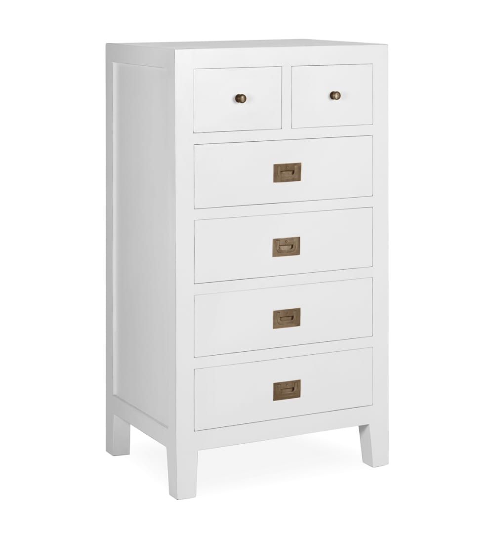 Cómoda de madera blanca alt. 110 cm